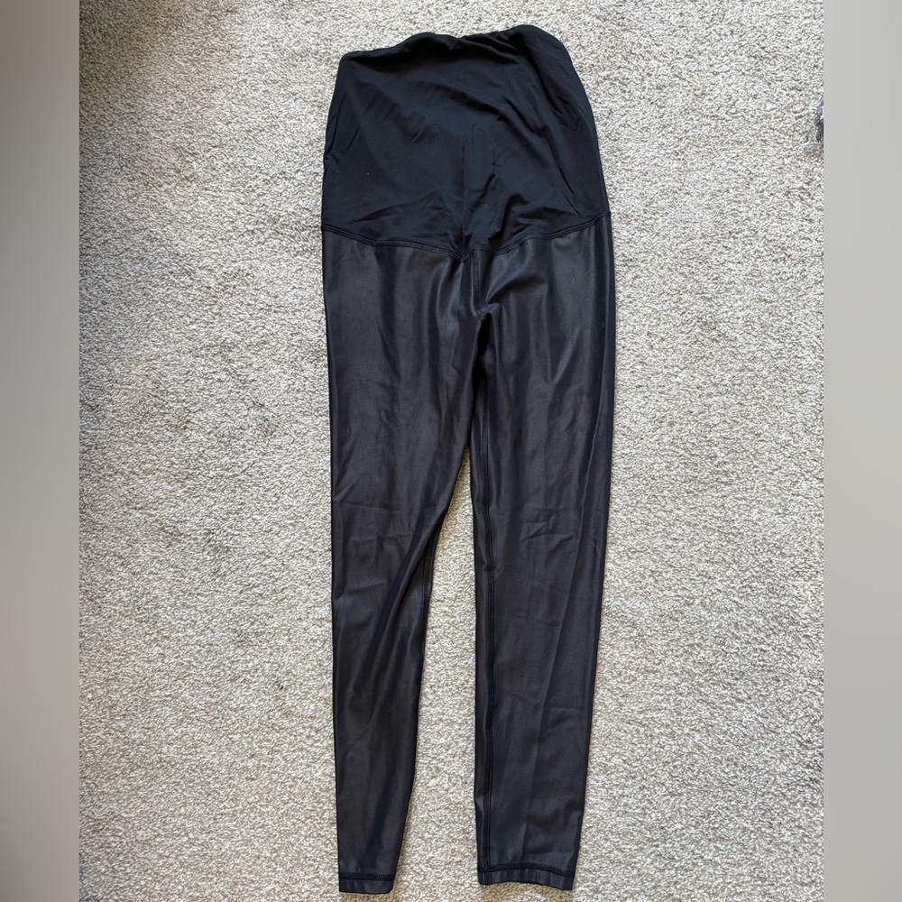 Silky cross back maternity leggings